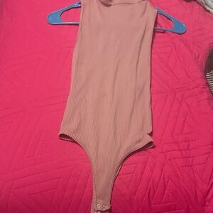 New Mix Ribbed Bodysuit in Soft Pink